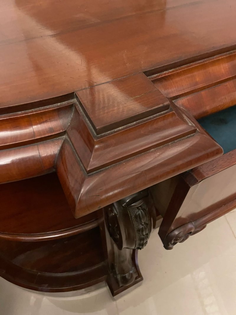 Outstanding Quality Antique Victorian Carved Mahogany Mirror Back Sideboard - Image 11